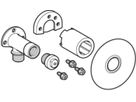 Set Anschlusswinkel 1/2"- MF1/2" 465.034.00.2 mit Aussengewinde - Geberit-Push Fit-Formstücke