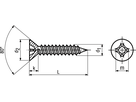 Senk-Blechschr Phil+Spitze INOX A2 BN696 DIN7982C 5,5x70 - Bossard Schrauben