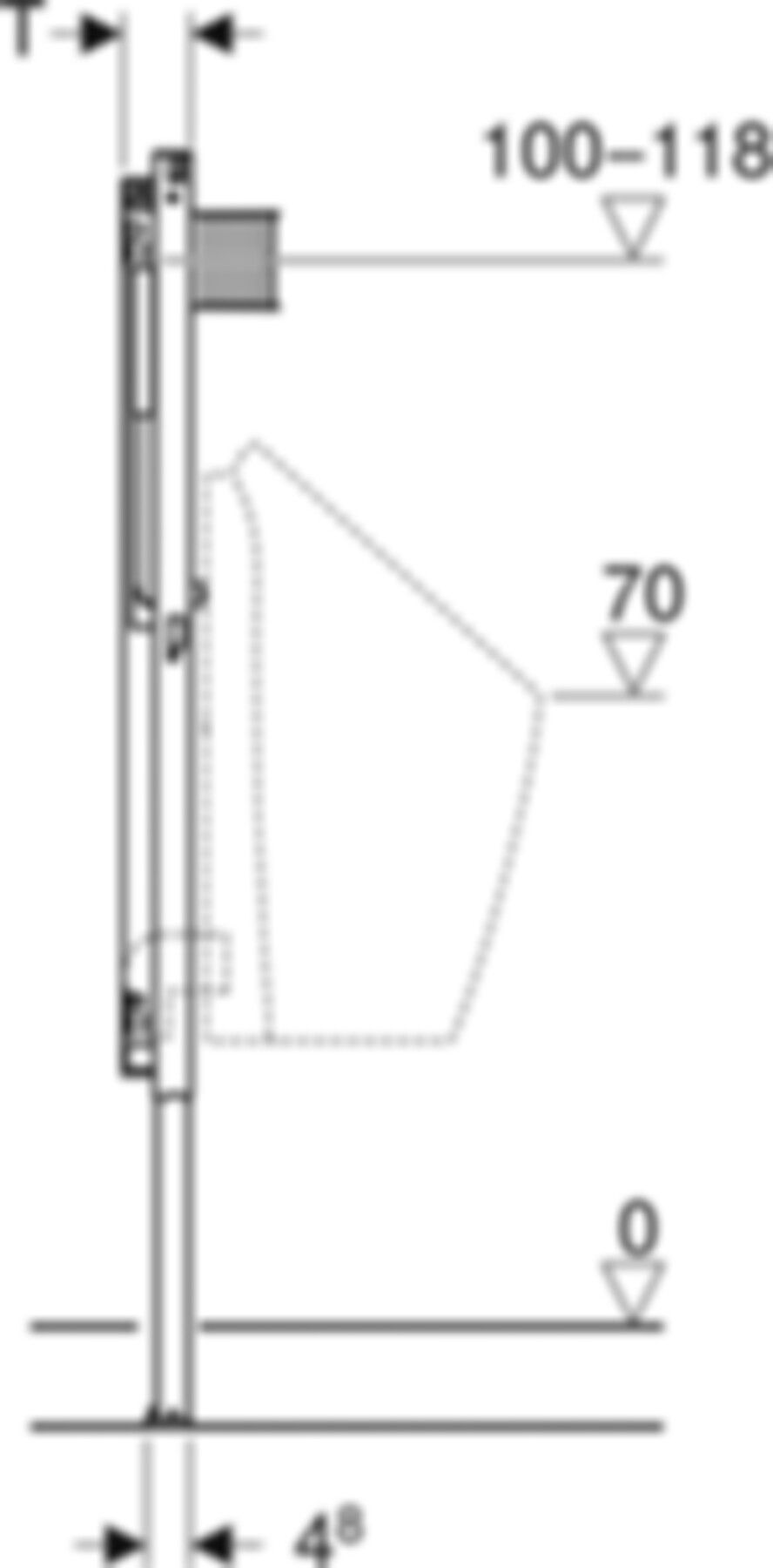 Urinal-Element Universal Typ 112/130 UP-Urinalsteuerung 111.677.00.1 - Geberit-Duofix