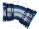 2-Muffen-Bogen MMK 30° VRS-T Epoxy DN 100 - TRM Swiss Steckmuffenformstücke VRS-T
