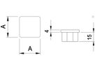 Rohrkappe quadratisch 20 x 20 mm geschliffen 126589 - INOXTECH-Handlauf-/Geländer-System