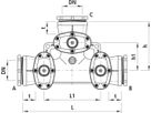 Combi-3 mit Schraubmuffen Gas 4475 DN 125/125 - Hawle Armaturen
