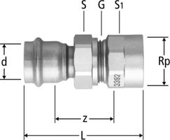 Verschraubungen NUSSBAUM Optipress-Inox
