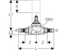 Mepla UP-Ventil 26mm 603.002.21.5 mit Befestigung, glanzverchromt - Geberit Systemventile / Armaturen
