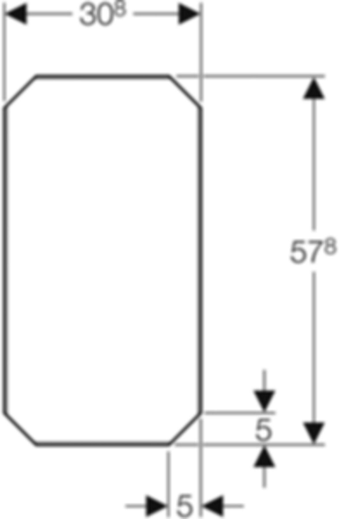 Montageplatte 31 x 58 x 3,2cm 461.137.00.1 nicht brennbar - Geberit-GIS