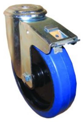 Alutec Rädersatz zu Riffelblechboxen 4 Räder DN 100mm mit 2 Bremsen - Werkzeugkoffer,Sortimentskoffer,Behälter