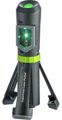LASERLINER SuperCross-Laser Pocket Plus Kreuzlinienlaser, mit Akku, USB-C, Stativ, Koffer - Kontrollieren