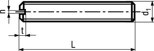 Gew-Stift Schlitz+Kegelk Messing BN1406 DIN551 M2x5 - Bossard Schrauben