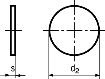 Scheiben ohne Loch St vzb BN741 30x3 - Bossard Schrauben
