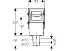 Unterputz-Sifon 56/50mm 461.446.00.1 für Wasch- und Geschirrspülmaschine - Geberit-GIS