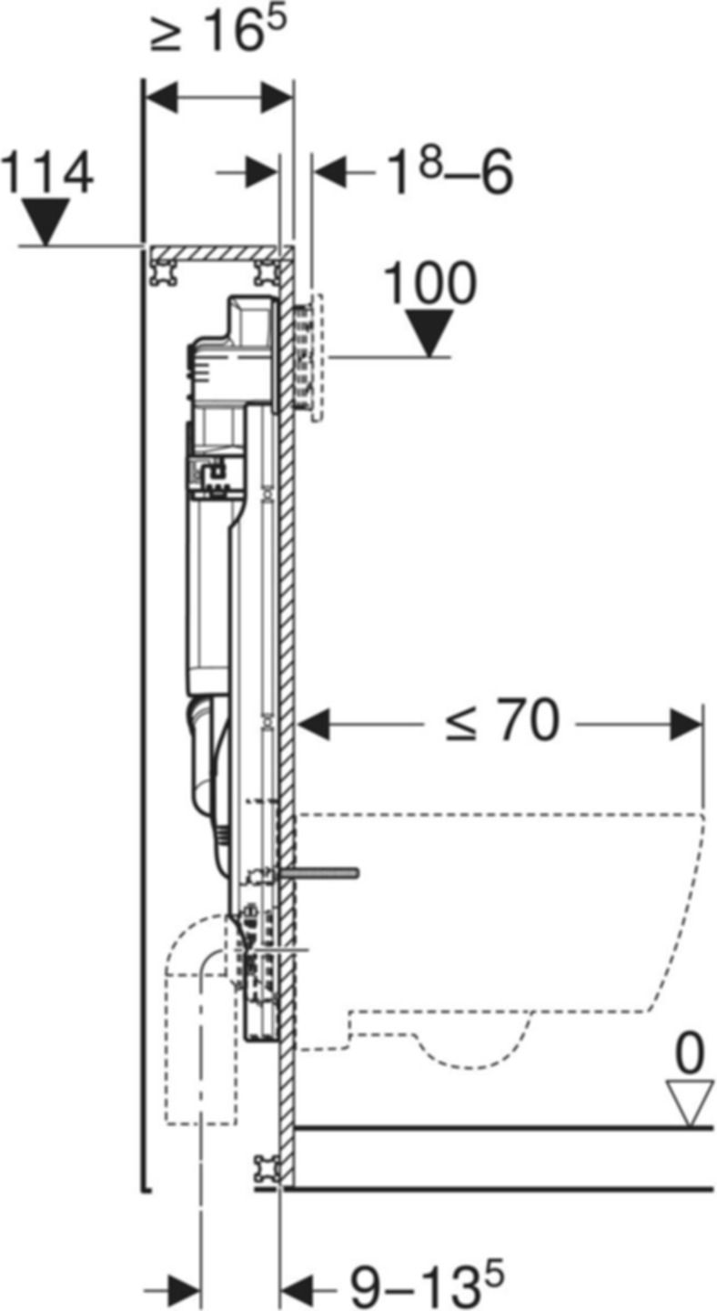 Wand-WC-Element Sigma 461.316.00.6 Typ 112 Geruchsabsaugeanschluss - Geberit-GIS
