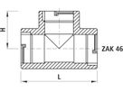 ZAK-T-Stück 6511 - Hawle Steckfittinge
