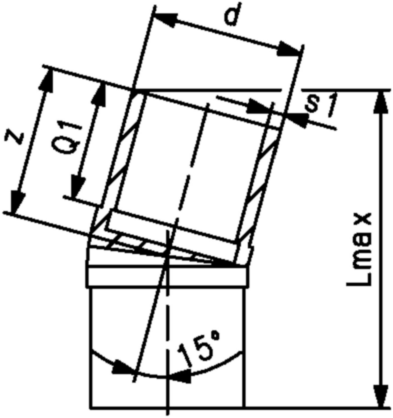 Winkel 15° segm. PE100 S5 PN 16 d 40mm 753 141 009 - PE100 Stutzenformstücke langschenklig
