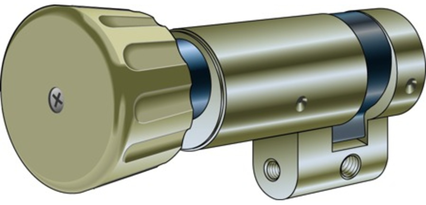 KABA Drehknopf-Halbzylinder Typ M1514D 32.5743.5mm, ohne Schlüssel - Kaba 8, Lagerprodukt