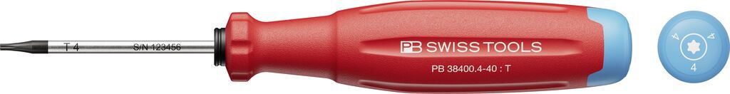 PB Schraubenzieher, SwissGrip Evo, TORX PB 38400 , T4 , L=40mm - Schraubenzieher