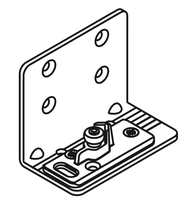 HAWA-PORTA Bodenführung, Porta 60/100 81.5x45x63.5mm, für Wandbefestigung - Schiebetür- und Schiebetorbeschläge