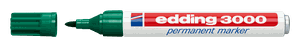 EDDING 3000, Filzschreiber Grün, Schriftbreite 1.5-3.0mm - Auszeichnen