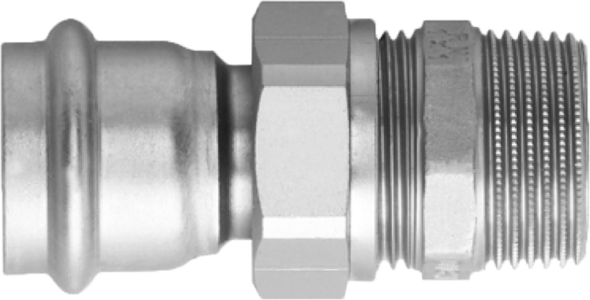 Industry-Verschraubung mit AG 15mm x 1/2" 80346.20 - Optipress-Industry Formstücke