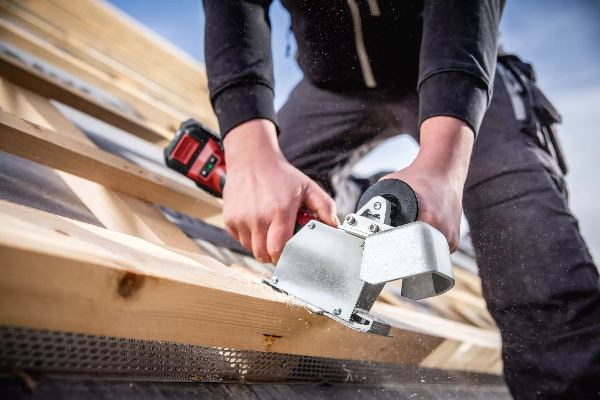 FLEX Rinnenträgereinlassfräse RFE 40 18V , 2x 5.0Ah , 3800-6200 1/min - Spenglerwerkzeuge