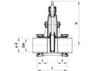 Steckmuffenschieber, für Wasser 4040 DN 125 / d 140mm - Hawle System 2000