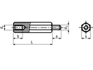 Distanzhalter 6-kt I+A Gew St vzb BN3318 M5x8 - Bossard Schrauben