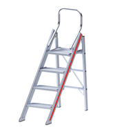 HB Treppe klappbar mit Sicherheitsbügel Typ 207, 5 Sprossen, L= 1.47m - Garten