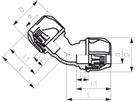 Winkel 45° d 32mm 158 400 018 - GF iJoint-Klemmverbinder