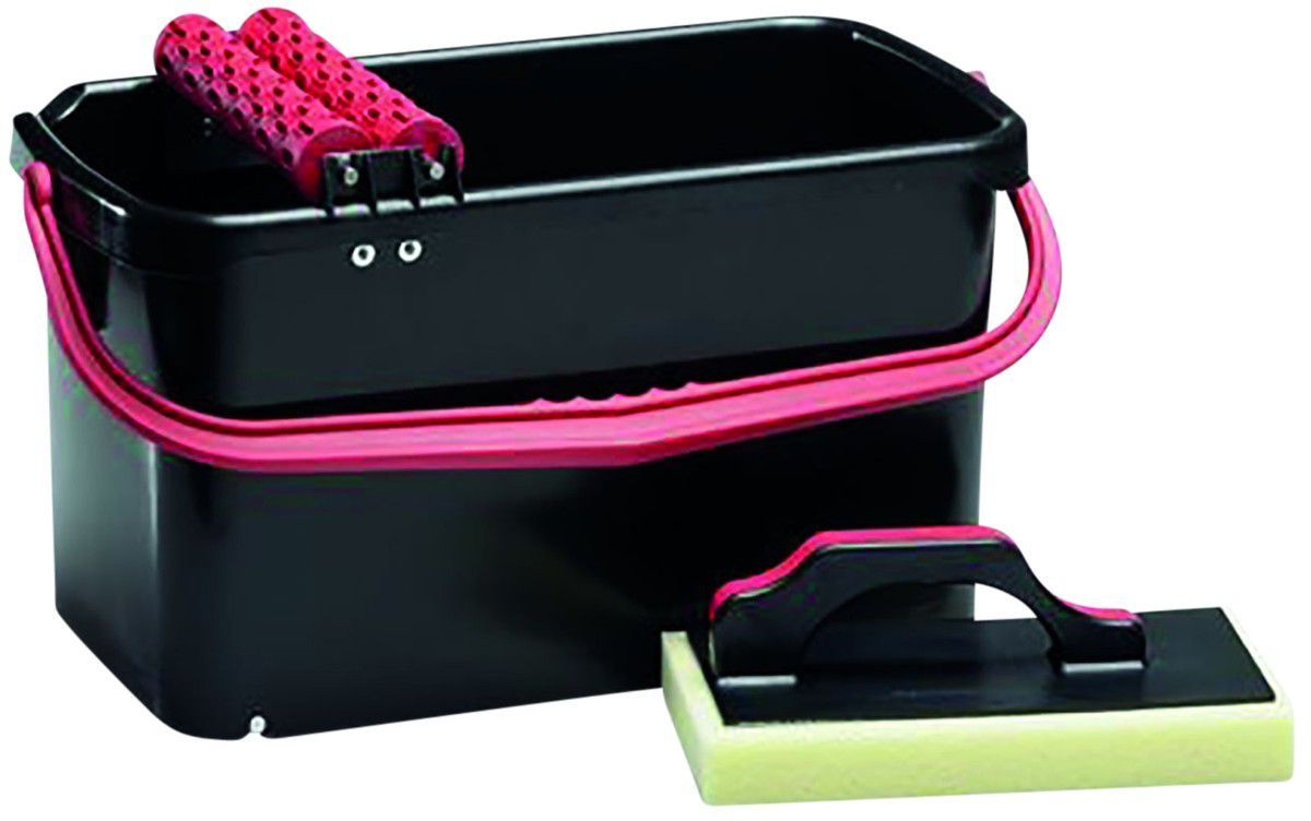 Fliesenwaschset Waschboy Speedy 23L, mit Bodenlaufrollen - Gartenbauwerkzeuge