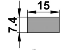 Glaslager zu Ganzglasvordach VSG 25mm , hinten unten ,à 1000mm - INOXTECH-Handlauf-/Geländer-System