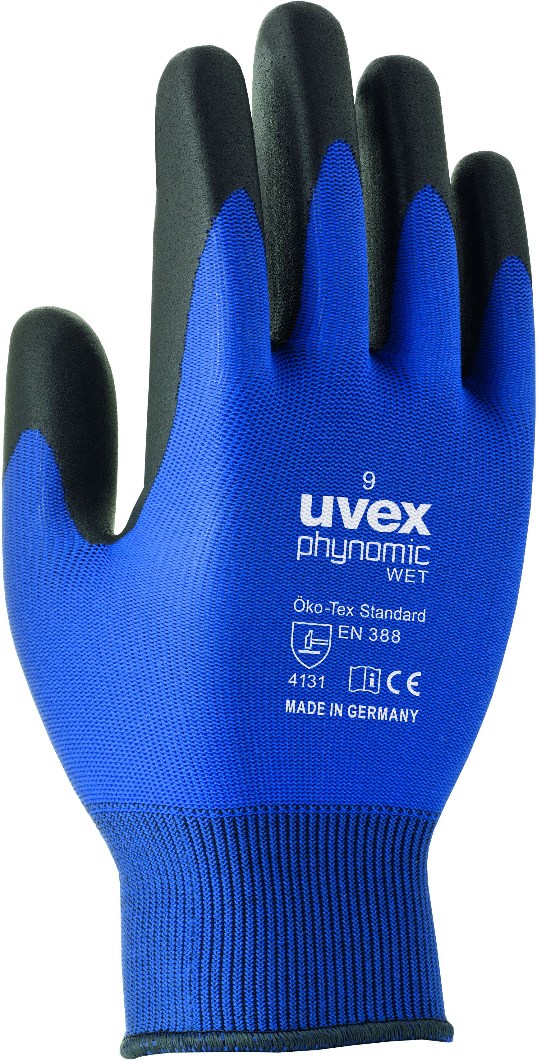 UVEX Arbeitshandschuh phynomic WET Gr. 11, blau/anthrazit, Art. 60060 - Arbeitsschutz