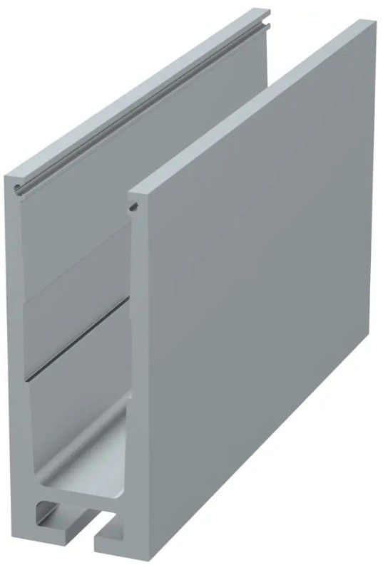 Alu U-Profil Ganzglasgeländer Basic mit Nutenstein 173x68mm , Kanal für Nutensteine L=7000mm - INOXTECH-Handlauf-/Geländer-System