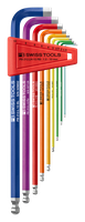 PB Kugelkopf-Stiftschlüssel-Satz, Lang PB 212 LH-10 RB, 9-tlg., 1.5 - 10 mm - Schraubenzieher