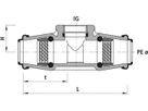 Steckfitting-T mit Innengewinde 6520 POM d 40mm - 1 1/4" - Hawle Steckfittinge