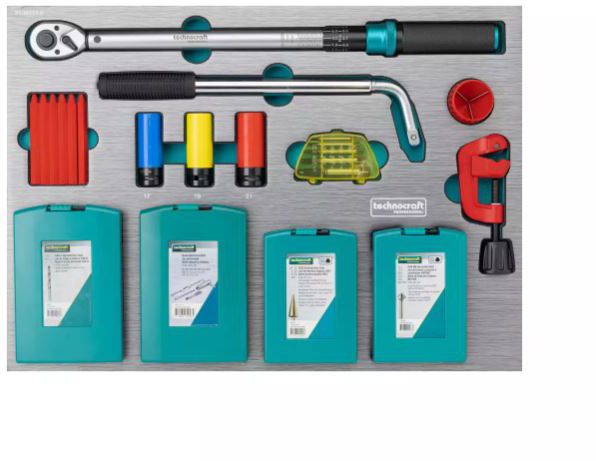 TECHNOCRAFT Werkstattwagen Swiss Team XL mechanic "775 tlg. , 1/4"" + 3/8"" + 1/2"" , 8 Schubladen, - Schlüsselwerkzeuge