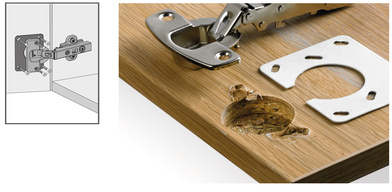 Hettich Reparaturblech für Topscharniere Für Scharniertopf - Diverse Möbelbeschläge und Zubehör