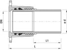 Flansch/PE-Einschweissende für Gas 3105 DN 150 / d 160mm - Hawle Armaturen