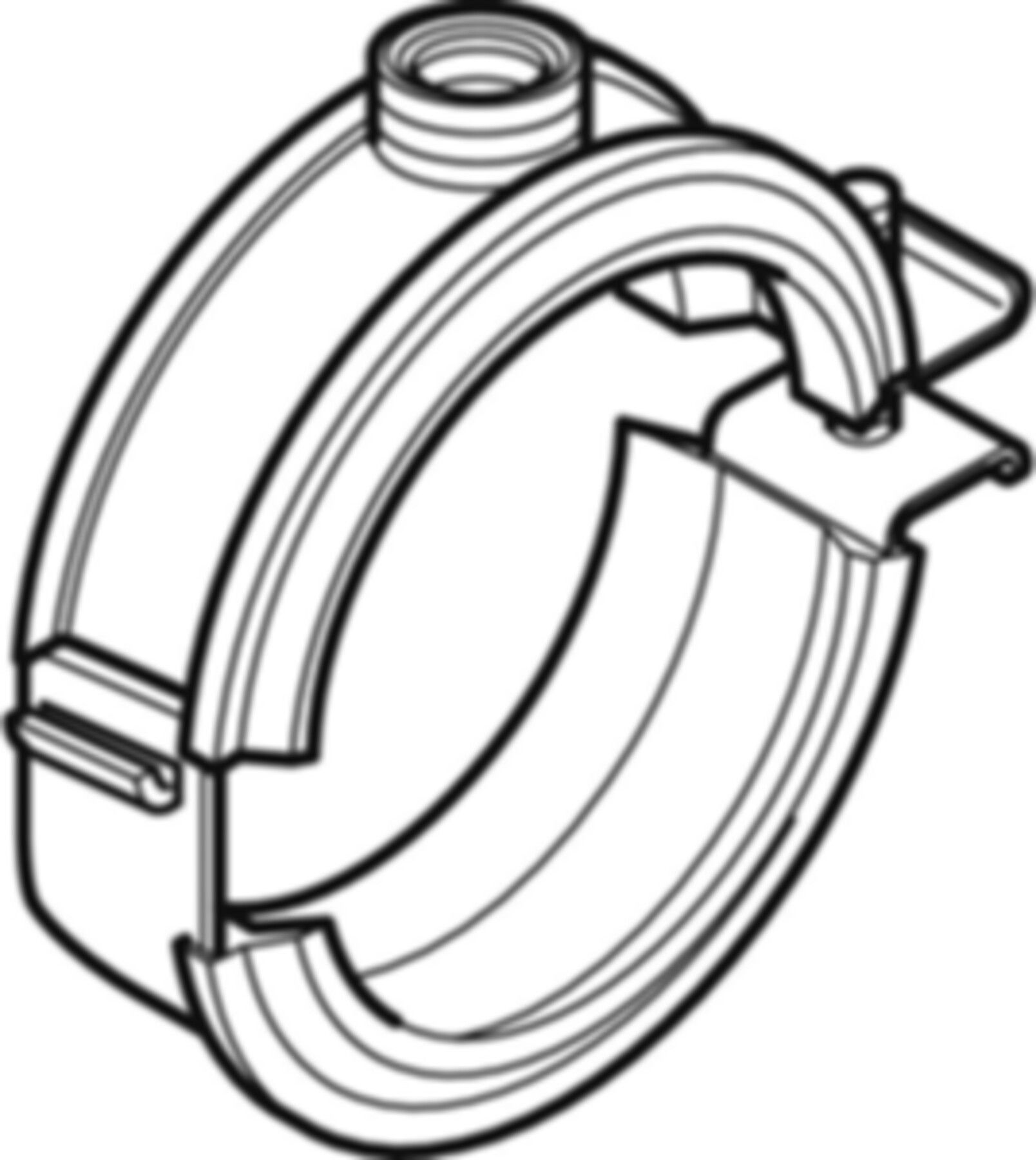 Rohrschelle mit Dämmeinlage d 90mm G/M 1/2"/M10 308.812.26.1 - Geberit-PE-Formstücke