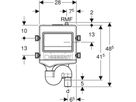 Hygienespülung HS30 mit 2 Wasseranschlüssen 50mm 1/2" 616.271.00.1 - Geberit Systemventile / Armaturen