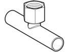 T-Stück m/IG 42mm-1/2"-42mm 21345 mit Steckende - Mapress-Heizungs-Formstücke