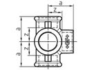 T-Verteiler 223 V 3/4" 770 223 205 - GF verz. Tempergussfittings