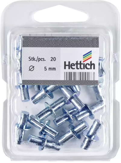 Hettich Tablarträger verzinkt, mit Flansch, D = 5mm à 20 Stk - Diverse Möbelbeschläge und Zubehör