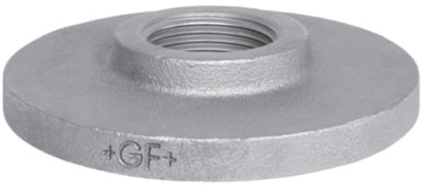 Flansch PN 1 321 V 1/2" ungebohrt 770 320 204 - GF verz. Tempergussfittings