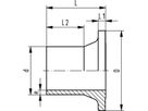 Anschlussteil 546/542 32 mm mit Stumpfschweissstutzen PE100 193 480 104 - GF Hart PVC-U Formstücke