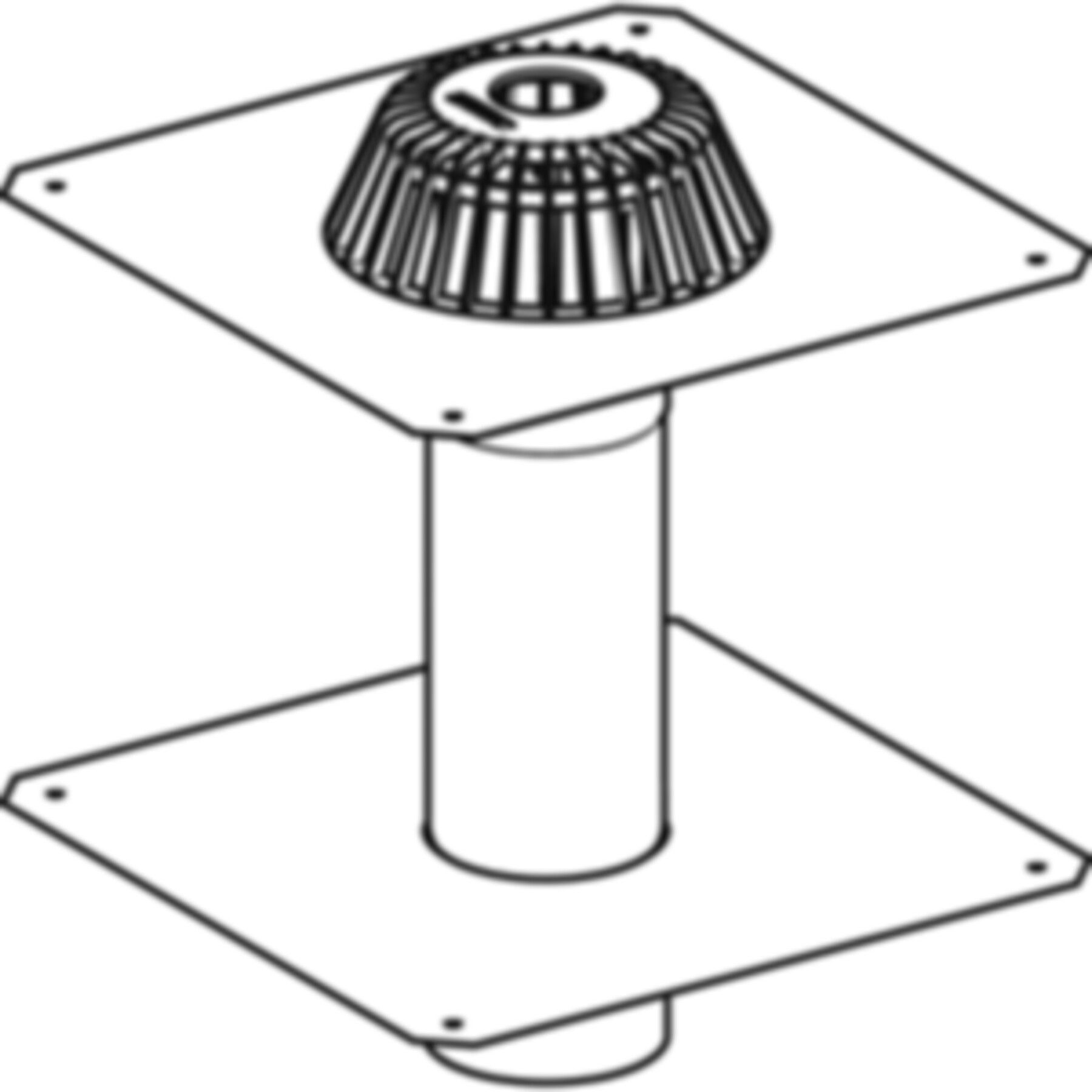 Dachwassereinlauf Set 90mm 358.024.00.1 mit Anschlussblech und Dampfsperrenanschluss - Geberit-Dachentwässerung