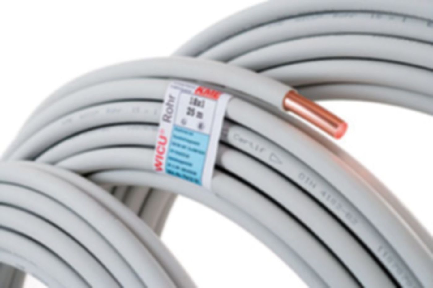 Weich in Ringen 8 x 10 mm a 25 M Wicu, isoliert - Isolierte Kupferrohre