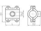 Anbohrschelle EPDM L=70mm 3/4"x1/2" 26.9mm verzinkt, Wasser 16 bar 775 732 061 - GF Primofit