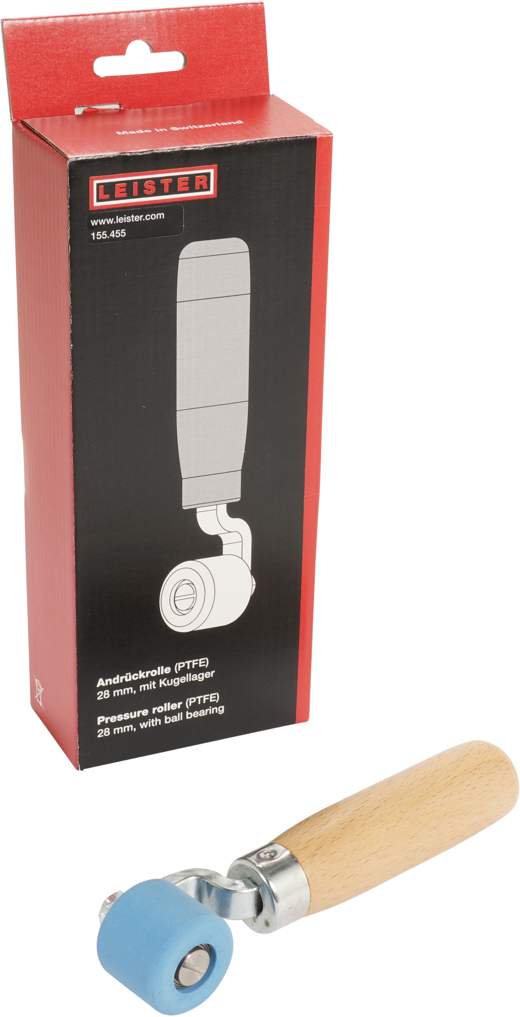 LEISTER Andrückrolle 28 mm PTFE , Blau , 155.455 - Spenglerwerkzeuge