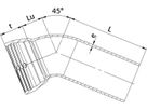 SM-Bogen 1M  MK 45°, mit Gleit- und Dichtring DN 200 - Wild Schraubmuffenformstücke