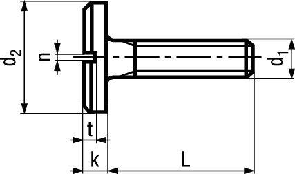 Flachkopfschr gr Kopf Schlitz vzb BN405 DIN921 M3x6 - Bossard Schrauben