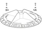 Pluvia Einlaufdeckel 359.067.00.1 aus Alu für Metalleinläufe - Geberit-Dachentwässerung